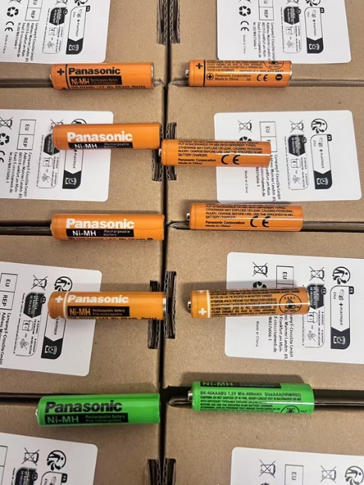 现场查扣的Panasonic假冒电池产品